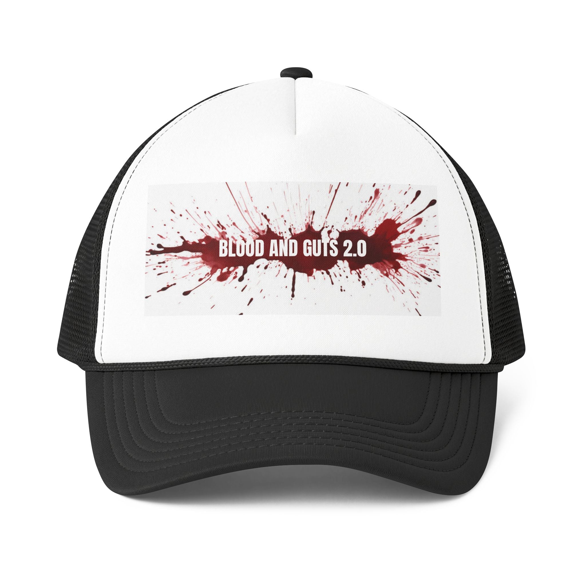 Trucker Cap — 'Blood and Guts 2.0' Graphic Mesh-Back Hat