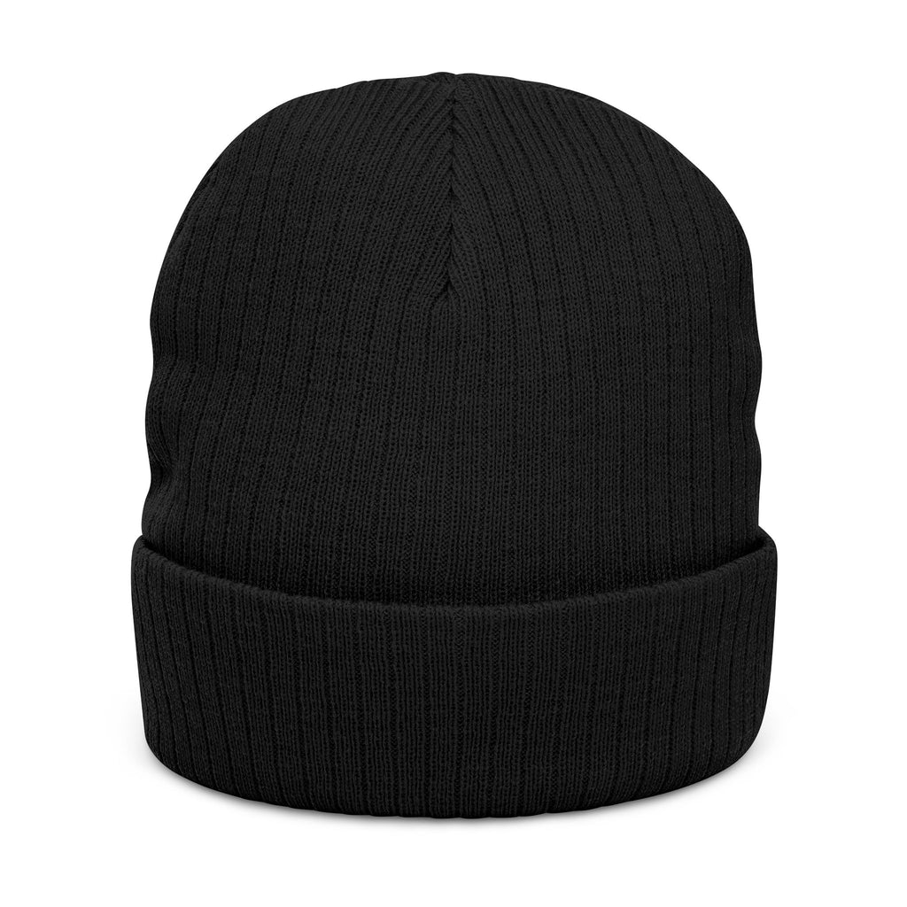 Embroidered 'BG 2.0' Ribbed Knit Beanie - Cozy Winter Hat