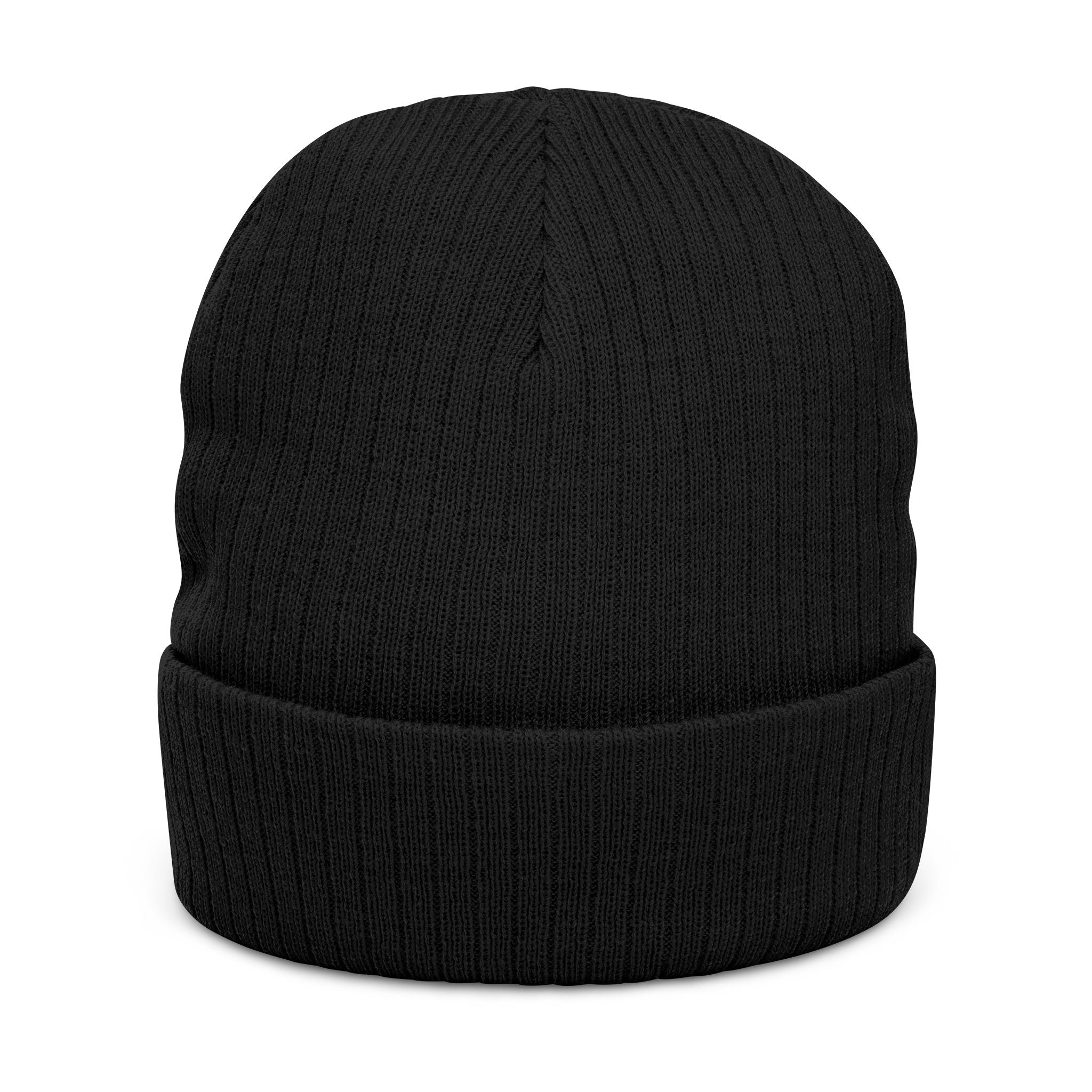 Embroidered 'BG 2.0' Ribbed Knit Beanie - Cozy Winter Hat