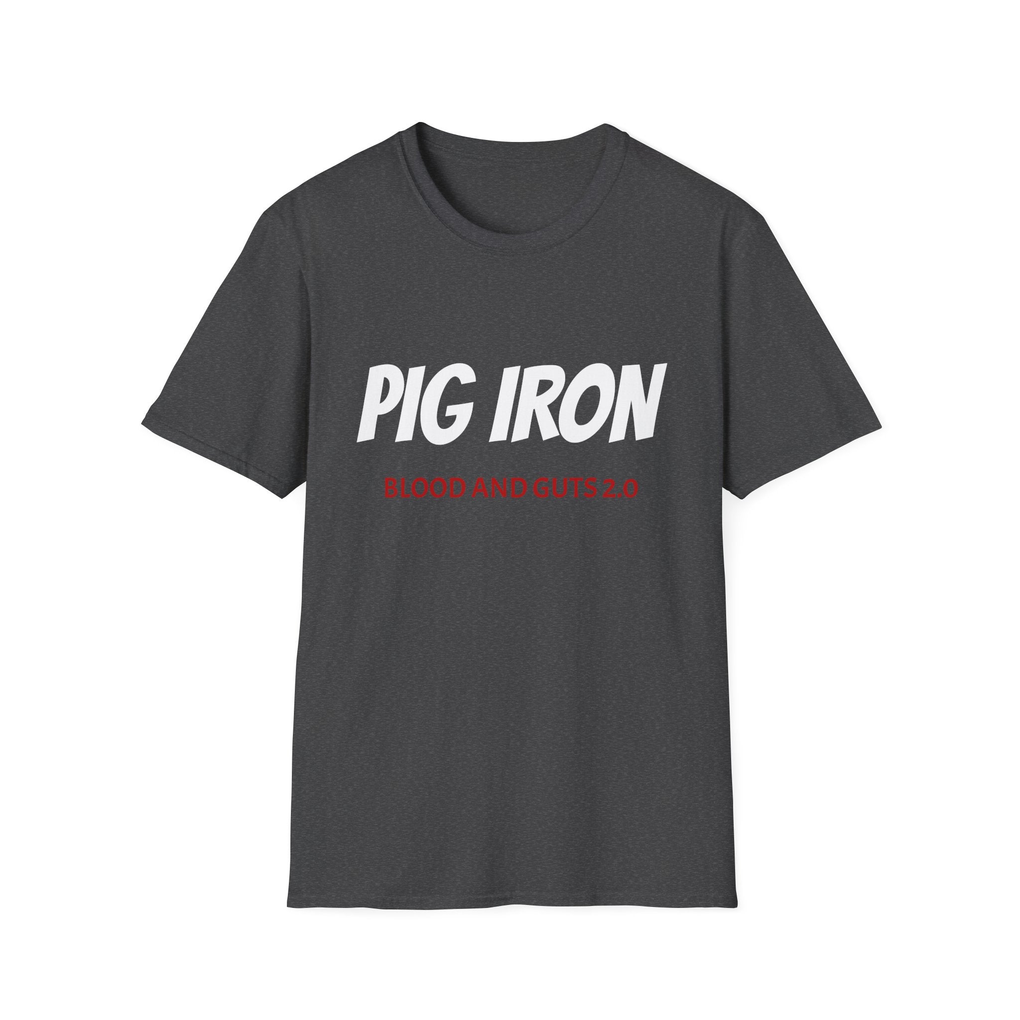 Pig Iron T-Shirt — "Blood and Guts 2.0" Retro Athletic Tee