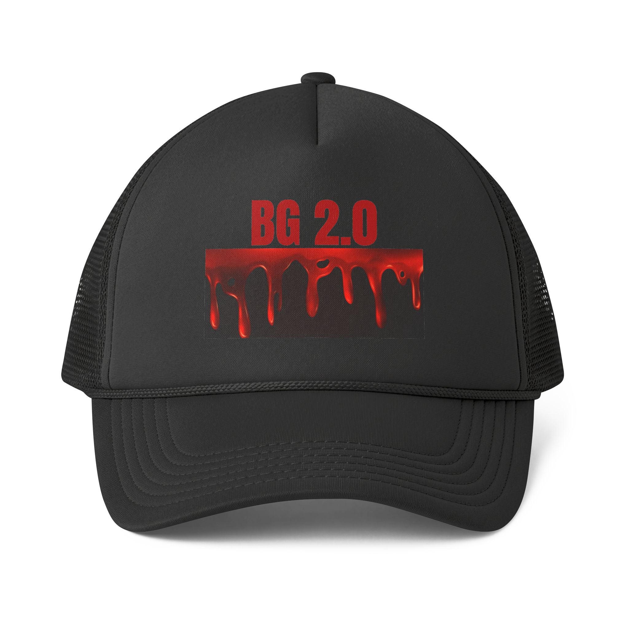 Trucker Cap — BG 2.0 Red Drip Logo Mesh Back Hat